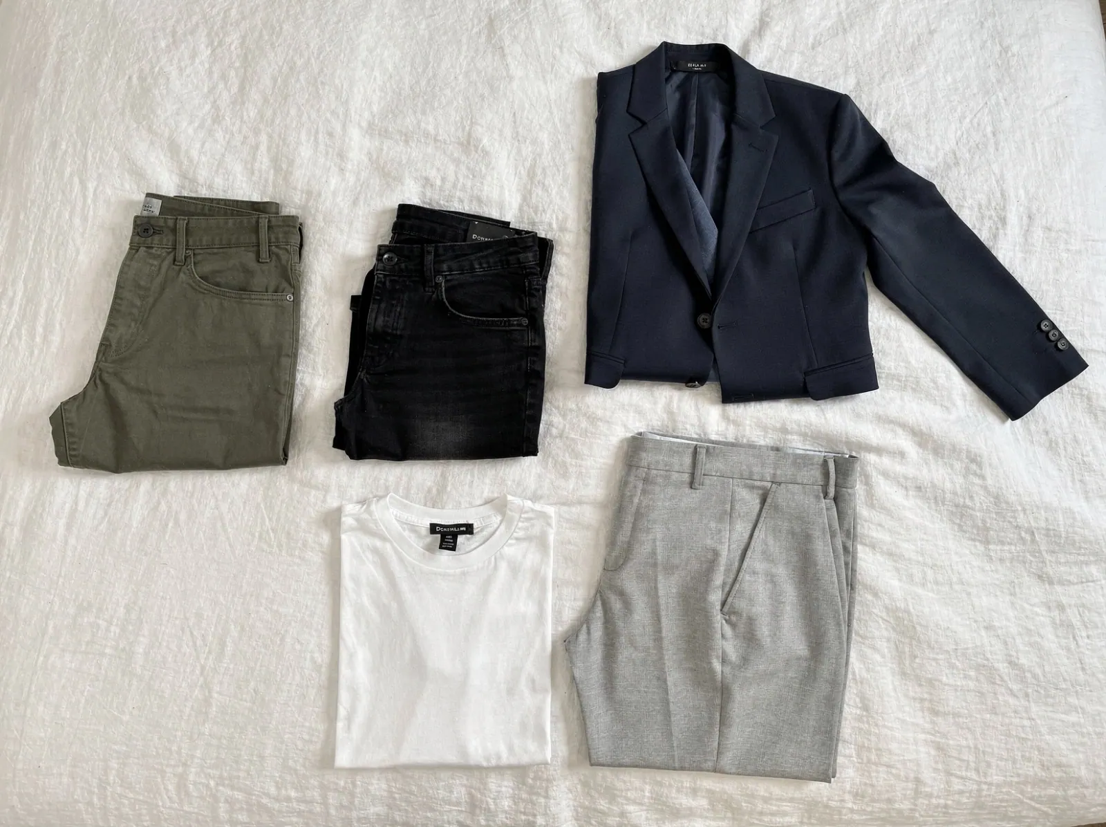 A wardrobe built on neutrals that all work together