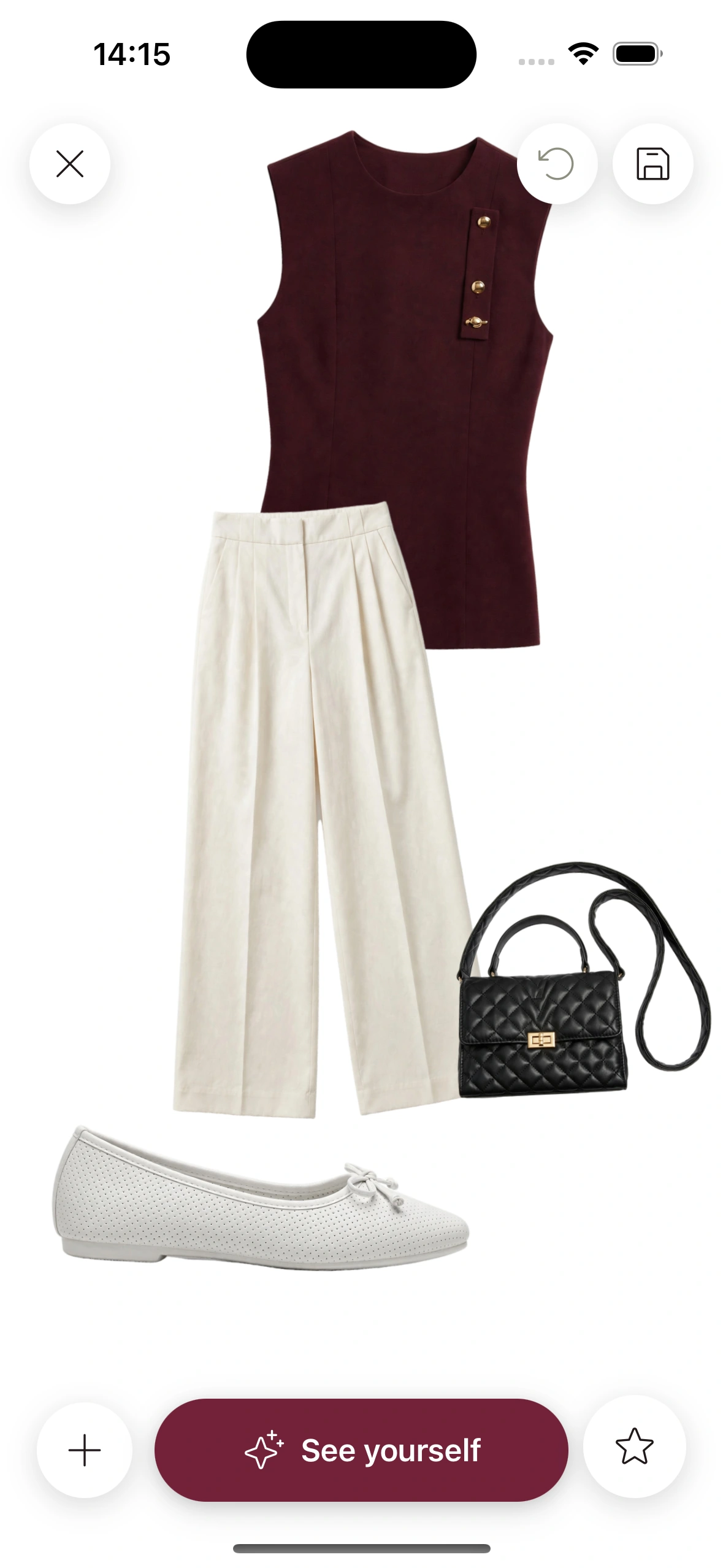 AI Outfit Planner in the Clottr app